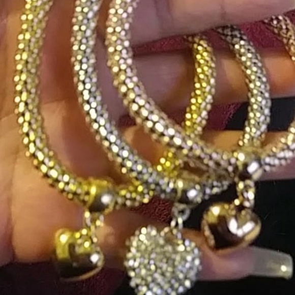 Set bracelet hearts Crystal Owl Heart Charm Bracel - Picture 2 of 2